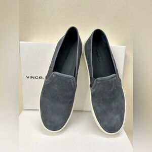 Vince Charcoal Slip-On Loafers
